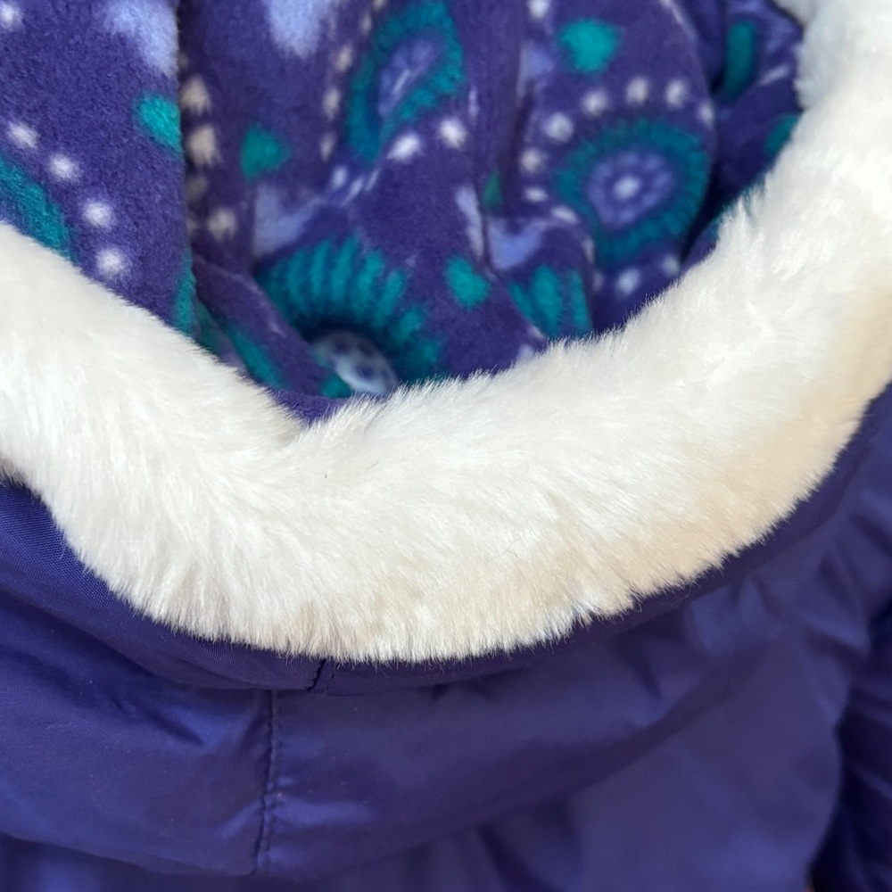 London Fog Little Girl's Puffer Coat Purple 3T | Like New - Picture 6 of 6